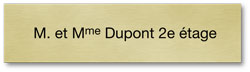 Plaque Métalex Or 10x2,5 cm